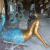 Mermaid Lying in the Sun Bronze Statue -  Size: 87"L x 44"W x 36"H.