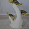 Three Turtles Swimming Resin Statue -  Size: 8"L x 8"W x 10"H.