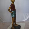 Kid Holding a Book Bronze Statue -  Size: 18"L x 11"W x 36"H.