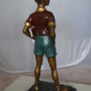 Kid Holding a Book Bronze Statue -  Size: 18"L x 11"W x 36"H.