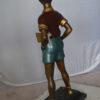 Kid Holding a Book Bronze Statue -  Size: 18"L x 11"W x 36"H.