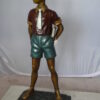 Kid Holding a Book Bronze Statue -  Size: 18"L x 11"W x 36"H.