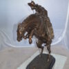 Jumbo Bronco Buster  by Remington Bronze Statue -  Size: 19"L x 11"W x 36"H.