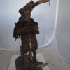 Jumbo Bronco Buster  by Remington Bronze Statue -  Size: 19"L x 11"W x 36"H.