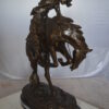 Jumbo Rattle Snake by Remington Bronze Statue -  Size: 21"L x 11"W x 32"H.