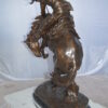 Jumbo Rattle Snake by Remington Bronze Statue -  Size: 21"L x 11"W x 32"H.