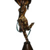 Dancer with umbrella - large Bronze Statue -  Size: 24"L x 42"W x 88"H.