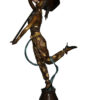 Dancer with umbrella - large Bronze Statue -  Size: 24"L x 42"W x 88"H.