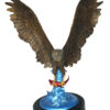 Eagle Catching his Prey Bronze Statue -  Size: 17"L x 20"W x 25"H.