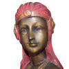 Egyptian lady Bronze Statue -  Size: 7"L x 6"W x 28"H.