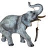 Elephant with trunk up -  Statue -  Size: 13.5"L x 5"W x 12"H.