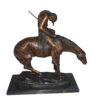 End of the Trail by James Fraser Bronze Statue -  Size: 9"L x 21"W x 21"H.