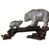 Family bear  - Bronze Statue -  Size: 15"L x 6"W x 9"H.