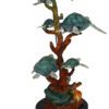 Five Sea Turtles Swimming Bronze Statue -  Size: 20"L x 16"W x 30"H.