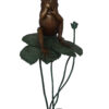 Frog on Lotus Bronze fountain Statue -  Size: 22"L x 20"W x 44"H.