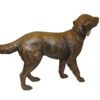 Golden retriever dog standing - Bronze Statue -  Size: 44"L x 10"W x 27"H.