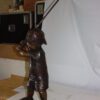 Golfer Boy Bronze - Big shoes -  Size: 18"L x 14"W x 49"H.