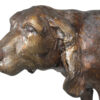 Hound dog Bronze Statue -  Size: 38"L x 12"W x 26"H.