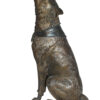 Howling Wolf Bronze Statue -  Size: 16"L x 20"W x 37"H.