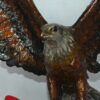 Eagle with American Flag Bronze Statue -  Size: 32"L x 14"W x 35"H.