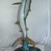 One Sailfish Jumping of the ware - Bronze Statue -  Size: 16"L x 16"W x 39"H.