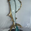 One Sailfish Jumping of the ware - Bronze Statue -  Size: 16"L x 16"W x 39"H.