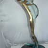 One Sailfish Jumping of the ware - Bronze Statue -  Size: 16"L x 16"W x 39"H.