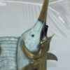 One Sailfish Jumping of the ware - Bronze Statue -  Size: 16"L x 16"W x 39"H.