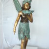 Angel holding a shell Bronze Statue - Fountain -  Size: 18"L x 12"W x 43"H.