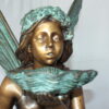 Angel holding a shell Bronze Statue - Fountain -  Size: 18"L x 12"W x 43"H.