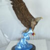 Eagle Catching his Prey Bronze Statue -  Size: 17"L x 20"W x 25"H.