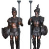 Pair of Roman Warrior lamps Bronze Statues -  Size: 33"L x 24"W x 96"H.