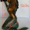 Mermaid Holding a Shell Bronze statue/fountain -  Size: 26"L x 18"W x 36"H.