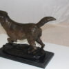 Labrador Dog Bronze Statue -  Size: 20"L x 8"W x 14"H.