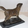 Labrador Dog Bronze Statue -  Size: 20"L x 8"W x 14"H.