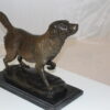 Labrador Dog Bronze Statue -  Size: 20"L x 8"W x 14"H.