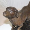 Labrador Dog Bronze Statue -  Size: 20"L x 8"W x 14"H.