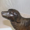 Labrador Dog Bronze Statue -  Size: 20"L x 8"W x 14"H.