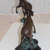 Two Rams on a rock Bronze Statue -  Size: 15"L x 8"W x 16"H.