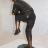 Boy plays baseball Bronze Statue -  Size: 22"L x 12"W x 36"H.