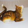 Squat cat Bronze Statue -  Size: 12"L x 6"W x 9"H.