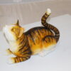 Squat cat Bronze Statue -  Size: 12"L x 6"W x 9"H.