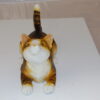 Squat cat Bronze Statue -  Size: 12"L x 6"W x 9"H.