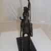 horse woman shooting an arrow Bronze Statue -  Size: 14"L x 6"W x 20"H.