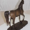 Horse Bronze Statue by Vidal -  Size: 15"L x 5.5"W x 14"H.