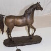 Horse Bronze Statue by Vidal -  Size: 15"L x 5.5"W x 14"H.