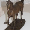 Horse Bronze Statue by Vidal -  Size: 15"L x 5.5"W x 14"H.