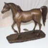 Horse Bronze Statue by Vidal -  Size: 15"L x 5.5"W x 14"H.