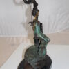 Girl on a swing Bronze Statue -  Size: 15"L x 8"W x 21"H.