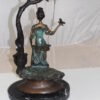 Girl on a swing Bronze Statue -  Size: 15"L x 8"W x 21"H.